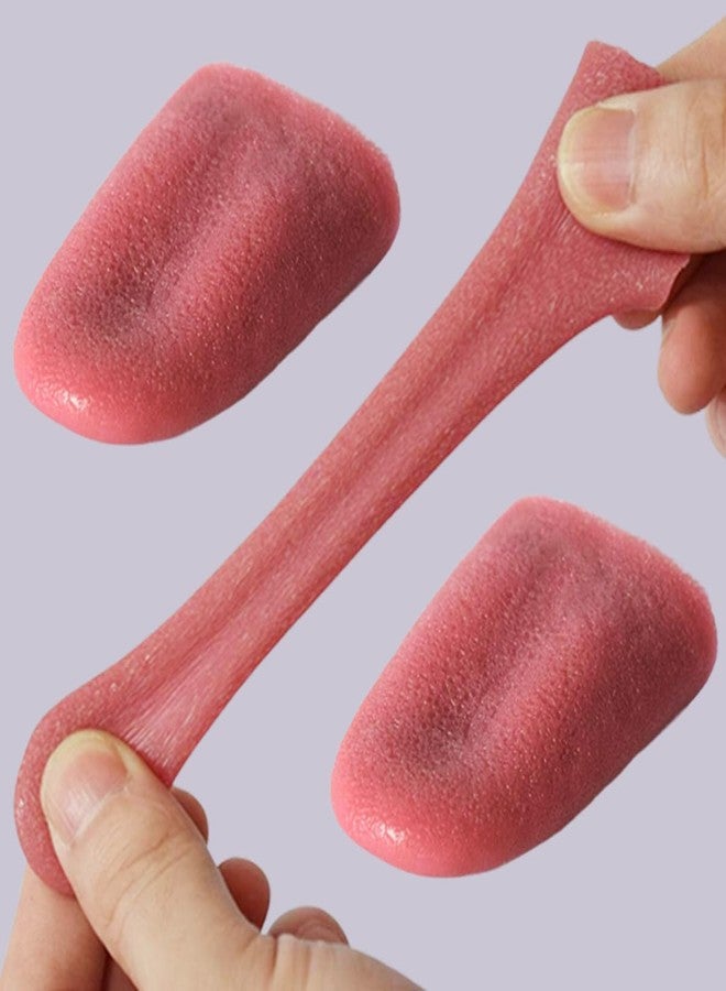 OUERMAMA 2 Pcs Halloween Fake Tongue False Tongue Horrific Tongue Prop Tricks Tongue Toys,Prop Tricks Tongue Toys,Realistic Fake Tongue, Comedy Magic Trick Accessories - Image 2